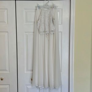 Lulus 2 piece white dress